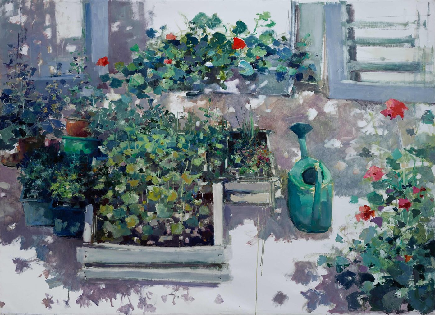 Letizia Fornasieri, Giardino Francese, olio su tela, 152x210 cm