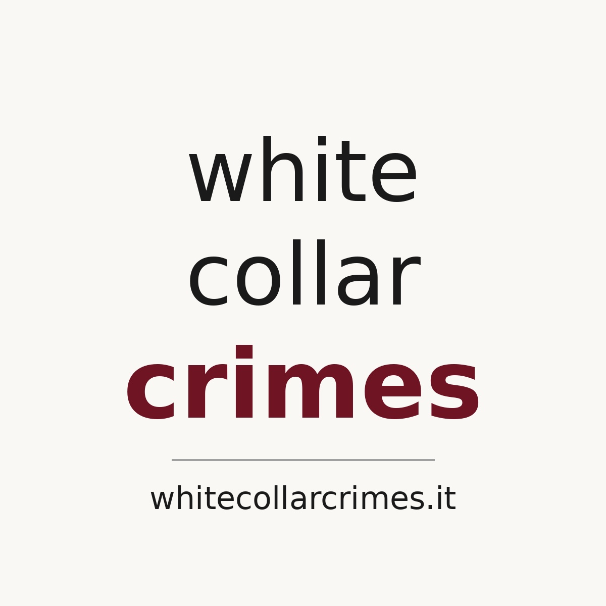 White Collar Crimes